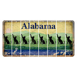 Alabama Lake and Forest Cut License Plate Strips (Set of 8) Cat