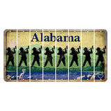 Alabama Lake and Forest Cut License Plate Strips (Set of 8) Fireman with Axe