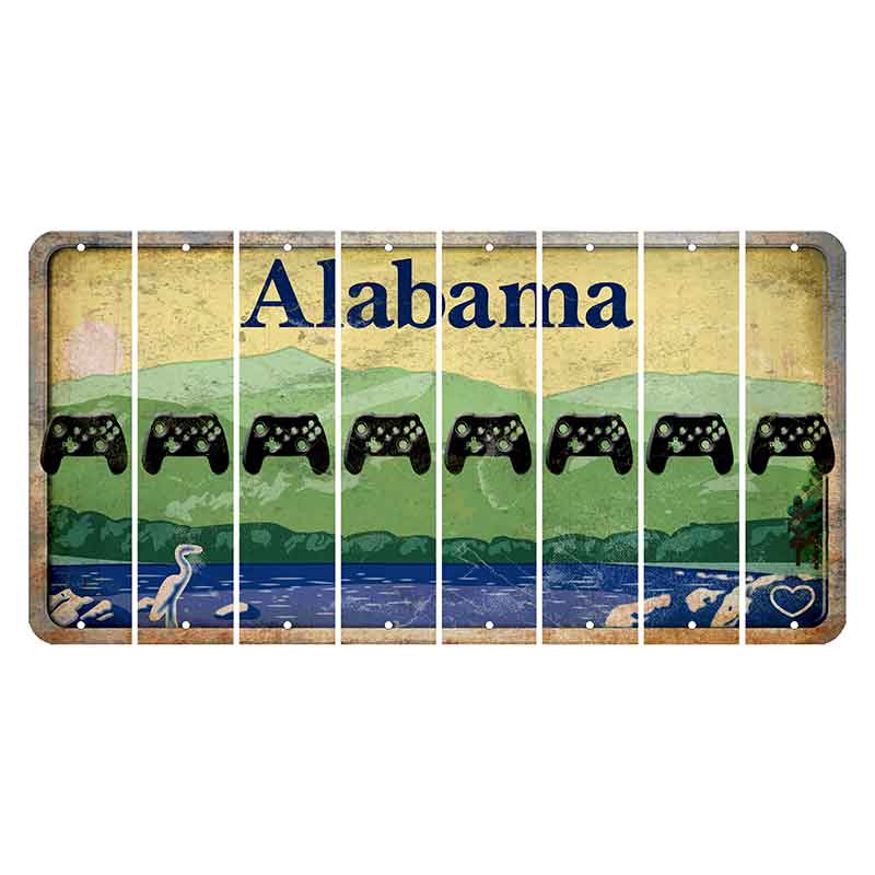 Alabama Lake and Forest Cut License Plate Strips (Set of 8) X Controller