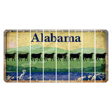 Alabama Lake and Forest Cut License Plate Strips (Set of 8) Dairy Cow