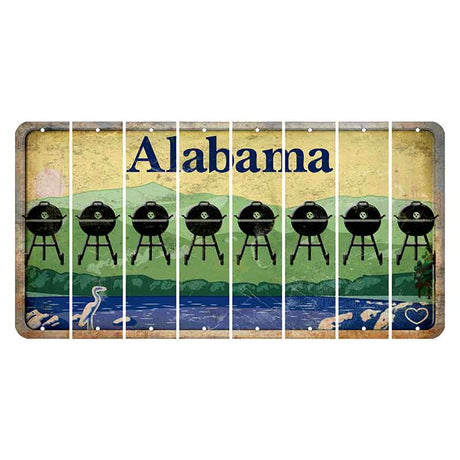 Alabama Lake and Forest Cut License Plate Strips (Set of 8) Grill
