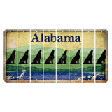 Alabama Lake and Forest Cut License Plate Strips (Set of 8) Howling Wolf