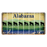 Alabama Lake and Forest Cut License Plate Strips (Set of 8) Gorilla