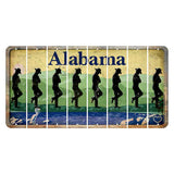 Alabama Lake and Forest Cut License Plate Strips (Set of 8) Cowboy - Leaning