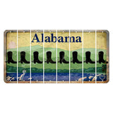 Alabama Lake and Forest Cut License Plate Strips (Set of 8) Cowboy Boot