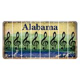 Alabama Lake and Forest Cut License Plate Strips (Set of 8) Music Note