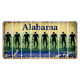 Alabama Lake and Forest Cut License Plate Strips (Set of 8) Zombie