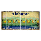 Alabama Lake and Forest Cut License Plate Strips (Set of 8) Wrecking Ball Crane