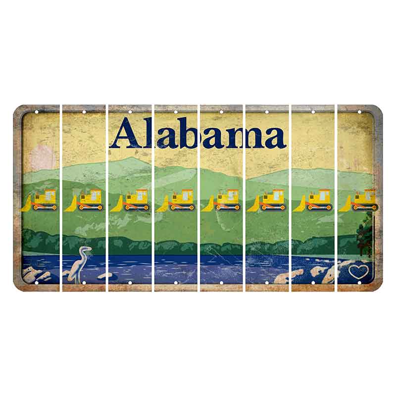 Alabama Lake and Forest Cut License Plate Strips (Set of 8) Dozer