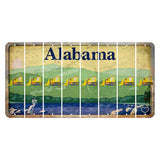 Alabama Lake and Forest Cut License Plate Strips (Set of 8) Dozer
