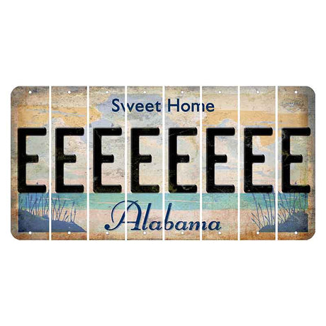 Sweet Home Alabama Cut License Plate Strips (Set of 8) E