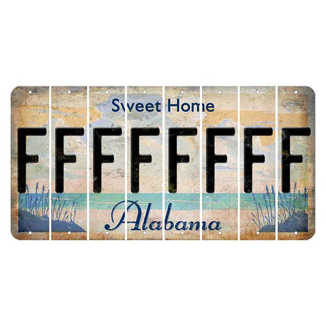 Sweet Home Alabama Cut License Plate Strips (Set of 8) F