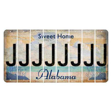 Sweet Home Alabama Cut License Plate Strips (Set of 8) J