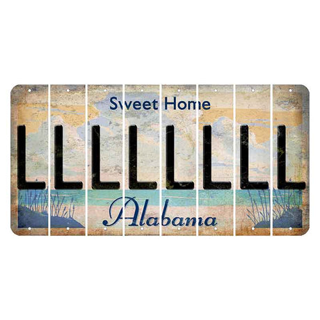 Sweet Home Alabama Cut License Plate Strips (Set of 8) L