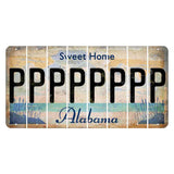 Sweet Home Alabama Cut License Plate Strips (Set of 8) P