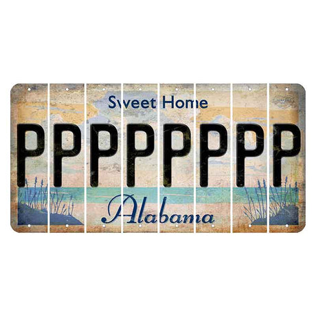 Sweet Home Alabama Cut License Plate Strips (Set of 8) P