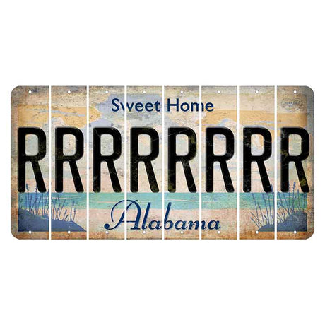 Sweet Home Alabama Cut License Plate Strips (Set of 8) R