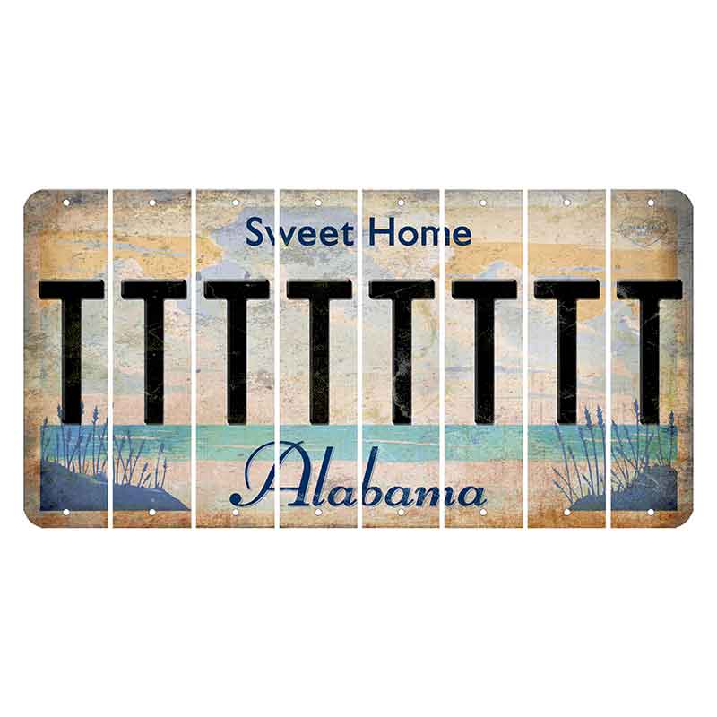 Sweet Home Alabama Cut License Plate Strips (Set of 8) T