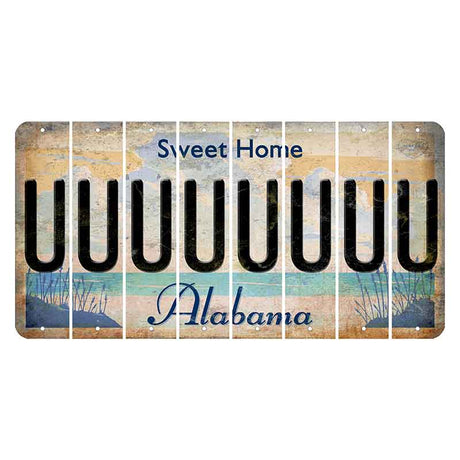 Sweet Home Alabama Cut License Plate Strips (Set of 8) U