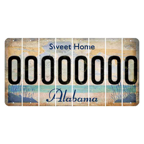 Sweet Home Alabama Cut License Plate Strips (Set of 8) 0