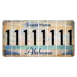 Sweet Home Alabama Cut License Plate Strips (Set of 8) 1