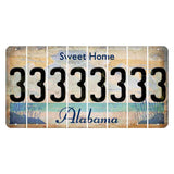 Sweet Home Alabama Cut License Plate Strips (Set of 8) 3