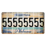 Sweet Home Alabama Cut License Plate Strips (Set of 8) 5