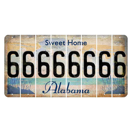 Sweet Home Alabama Cut License Plate Strips (Set of 8) 6