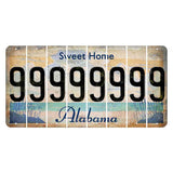 Sweet Home Alabama Cut License Plate Strips (Set of 8) 9
