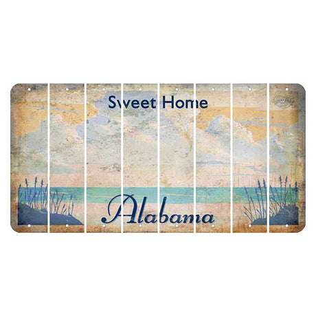 Sweet Home Alabama Cut License Plate Strips (Set of 8) Blank