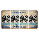Sweet Home Alabama Cut License Plate Strips (Set of 8) At Sign