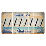Sweet Home Alabama Cut License Plate Strips (Set of 8) Forward Slash