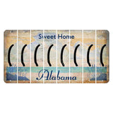 Sweet Home Alabama Cut License Plate Strips (Set of 8) Parenthesis - Left