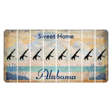 Sweet Home Alabama Cut License Plate Strips (Set of 8) Submachine Gun