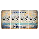 Sweet Home Alabama Cut License Plate Strips (Set of 8) Bowling