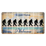 Sweet Home Alabama Cut License Plate Strips (Set of 8) Bigfoot