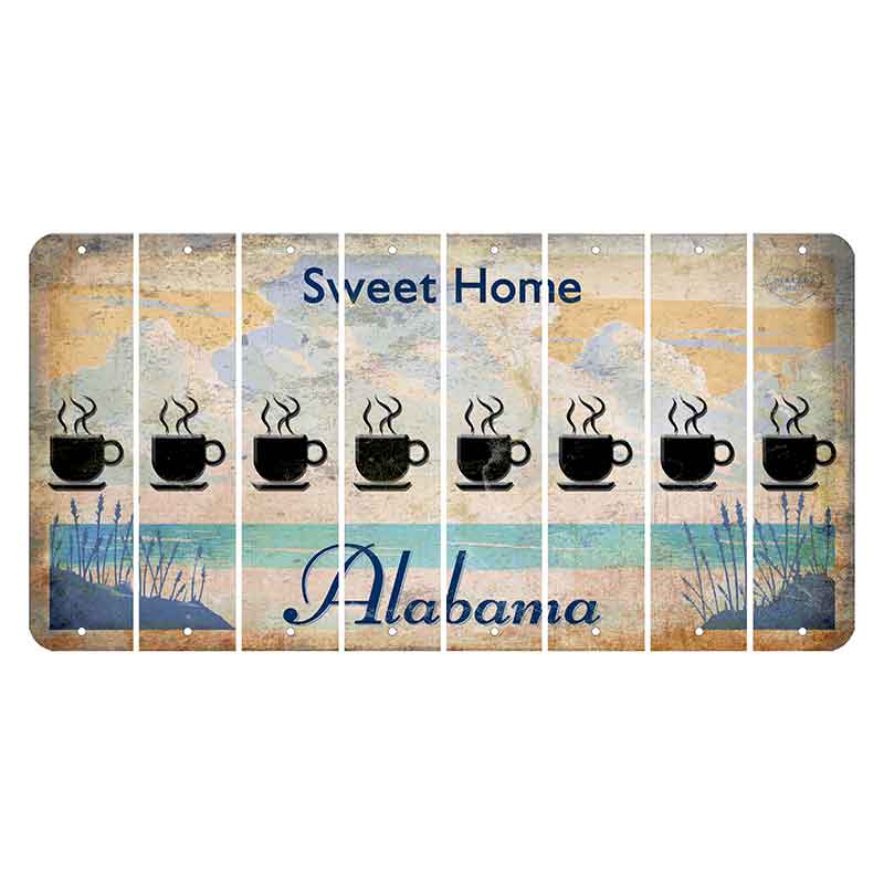 Sweet Home Alabama Cut License Plate Strips (Set of 8) Coffee Mug