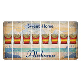 Sweet Home Alabama Cut License Plate Strips (Set of 8) French Fries