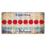 Sweet Home Alabama Cut License Plate Strips (Set of 8) Emoji - Angry