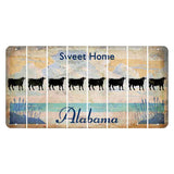 Sweet Home Alabama Cut License Plate Strips (Set of 8) Dairy Cow
