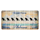 Sweet Home Alabama Cut License Plate Strips (Set of 8) Beaver