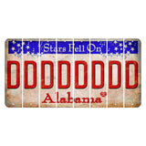 Stars Fell on Alabama Cut License Plate Strips (Set of 8) D