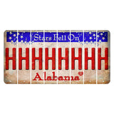 Stars Fell on Alabama Cut License Plate Strips (Set of 8) H