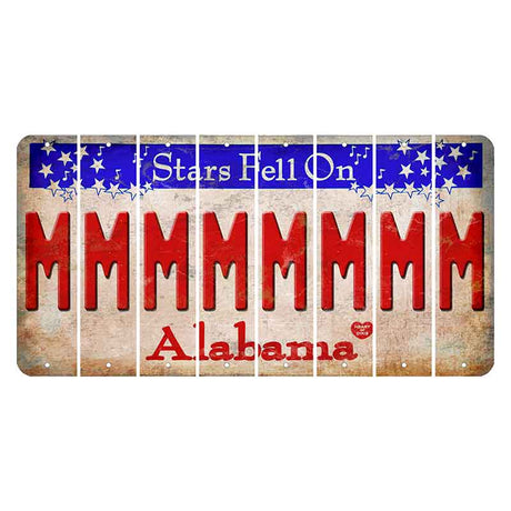 Stars Fell on Alabama Cut License Plate Strips (Set of 8) M