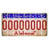 Stars Fell on Alabama Cut License Plate Strips (Set of 8) O