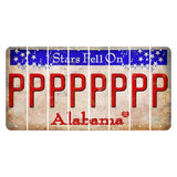 Stars Fell on Alabama Cut License Plate Strips (Set of 8) P