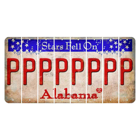 Stars Fell on Alabama Cut License Plate Strips (Set of 8) P
