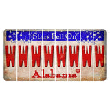 Stars Fell on Alabama Cut License Plate Strips (Set of 8) W