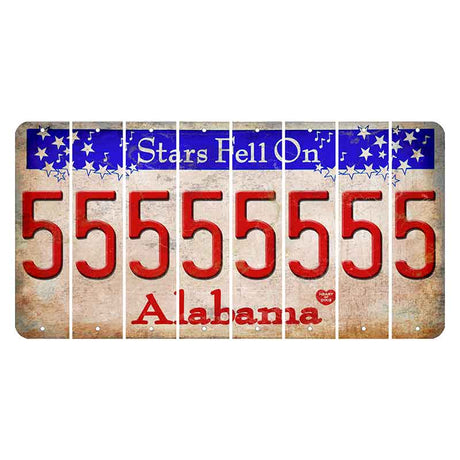 Stars Fell on Alabama Cut License Plate Strips (Set of 8) 5
