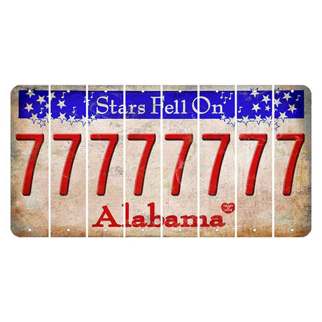 Stars Fell on Alabama Cut License Plate Strips (Set of 8) 7